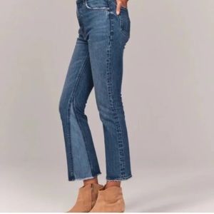 Abercrombie Ultra High Rise Kick Flare Two Tone Jeans